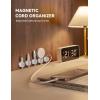 image9 Pack Cable Management Cord Holder Organizer JOYROOM Magnetic Cable Clips Adhesive Wire Keeper Under Desk Cord Hider for Bedside Nightstand Table Desktop USB Wall Car Office Workspace AccessoriesTransparent