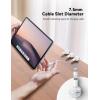 image9 Pack Cable Management Cord Holder Organizer JOYROOM Magnetic Cable Clips Adhesive Wire Keeper Under Desk Cord Hider for Bedside Nightstand Table Desktop USB Wall Car Office Workspace AccessoriesTransparent