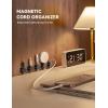image9 Pack Cable Management Cord Holder Organizer JOYROOM Magnetic Cable Clips Adhesive Wire Keeper Under Desk Cord Hider for Bedside Nightstand Table Desktop USB Wall Car Office Workspace AccessoriesBlack
