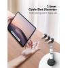 image9 Pack Cable Management Cord Holder Organizer JOYROOM Magnetic Cable Clips Adhesive Wire Keeper Under Desk Cord Hider for Bedside Nightstand Table Desktop USB Wall Car Office Workspace AccessoriesBlack