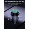 imageCar ChargerJOYROOM 48A Car Phone Charger All Metal Mini Cigarette Lighter USB Charger with Type C Coiled Cable for iPhone 15 Pro Dual USB Car Charger Adapter Fast Charge for iPhoneSamsungAndroid