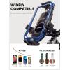 imageJOYROOM Aluminum Alloy Motorcycle Phone Mount with Vibration Dampener Motorcycle Phone Holder for Motorcycle Harley Bike Bicycle Scooter ATVUTV Compatible with iPhone Samsung All Cell PhonesBlack