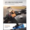 imageJOYROOM Aluminum Alloy Motorcycle Phone Mount with Vibration Dampener Motorcycle Phone Holder for Motorcycle Harley Bike Bicycle Scooter ATVUTV Compatible with iPhone Samsung All Cell PhonesRed