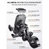 imageJOYROOM Aluminum Alloy Motorcycle Phone Mount with Vibration Dampener Motorcycle Phone Holder for Motorcycle Harley Bike Bicycle Scooter ATVUTV Compatible with iPhone Samsung All Cell PhonesBlack