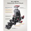 imageJOYROOM Aluminum Alloy Motorcycle Phone Mount with Vibration Dampener Motorcycle Phone Holder for Motorcycle Harley Bike Bicycle Scooter ATVUTV Compatible with iPhone Samsung All Cell PhonesRed