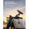 imageJOYROOM Aluminum Alloy Motorcycle Phone Mount with Vibration Dampener Motorcycle Phone Holder for Motorcycle Harley Bike Bicycle Scooter ATVUTV Compatible with iPhone Samsung All Cell PhonesRed