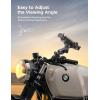 imageJOYROOM Aluminum Alloy Motorcycle Phone Mount with Vibration Dampener Motorcycle Phone Holder for Motorcycle Harley Bike Bicycle Scooter ATVUTV Compatible with iPhone Samsung All Cell PhonesBlack