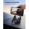 imageJOYROOM Car Phone Holder Adjustable Spring Design Dashboard Cell Phone Holder Compatible with Popsocket 360Rotatable ampamp Vertical 30Adjustable Phone Mount for Car SliverBlack