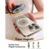 imageJOYROOM Magnetic Suction Cup Phone Mount Silicone Octo Cup Buddy Phone Case Grip Stand Magsafe Suction Mount Phone Holder for ShowerMirror TikTok CreatorHandsFree SelfiesCallMeetingBlackOrange