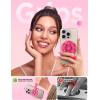 imageJOYROOM Magnetic Suction Phone Case Mount with Silicone Loop Silicone Suction Cup Phone Grip Holder Stand for iPhone 16 Pro Max HandsFree for Selfies and Tiktok Videos Creator and Sharer Hot PinkHot Pink