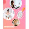 imageJOYROOM Magnetic Suction Phone Case Mount with Silicone Loop Silicone Suction Cup Phone Grip Holder Stand for iPhone 16 Pro Max HandsFree for Selfies and Tiktok Videos Creator and Sharer Hot PinkWhite Orange