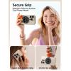 imageJOYROOM Magnetic Suction Phone Case Mount with Silicone Loop Silicone Suction Cup Phone Grip Holder Stand for iPhone 16 Pro Max HandsFree for Selfies and Tiktok Videos Creator and Sharer Hot PinkBlack Orange
