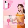 imageJOYROOM Magnetic Suction Phone Case Mount with Silicone Loop Silicone Suction Cup Phone Grip Holder Stand for iPhone 16 Pro Max HandsFree for Selfies and Tiktok Videos Creator and Sharer Hot PinkHot Pink