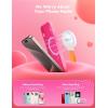imageJOYROOM Magnetic Suction Phone Case Mount with Silicone Loop Silicone Suction Cup Phone Grip Holder Stand for iPhone 16 Pro Max HandsFree for Selfies and Tiktok Videos Creator and Sharer Hot PinkWhite Orange