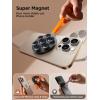 imageJOYROOM Magnetic Suction Phone Case Mount with Silicone Loop Silicone Suction Cup Phone Grip Holder Stand for iPhone 16 Pro Max HandsFree for Selfies and Tiktok Videos Creator and Sharer Hot PinkBlack Orange