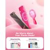 imageJOYROOM Magnetic Suction Phone Case Mount with Silicone Loop Silicone Suction Cup Phone Grip Holder Stand for iPhone 16 Pro Max HandsFree for Selfies and Tiktok Videos Creator and Sharer Hot PinkHot Pink