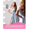 imageJOYROOM Magnetic Suction Phone Case Mount with Silicone Loop Silicone Suction Cup Phone Grip Holder Stand for iPhone 16 Pro Max HandsFree for Selfies and Tiktok Videos Creator and Sharer Hot PinkWhite Orange