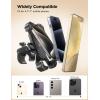 imageJOYROOM Motorcycle Phone Mount 1s Auto Lock100mph Military AntiShake Bike Phone Holder for Bicycle 10s Quick Install Handlebar Phone Mount Compatible with iPhone Samsung All Cell PhoneBlack