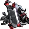 imageJOYROOM Motorcycle Phone Mount Fastest Visualize Lock150mph Wind AntiShake Bike Phone Holder with Easy Install Handlebar Clamp fits for Bicycle Scooter ATVUTV Fit for iPhone ampamp All PhonesRed