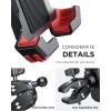 imageJOYROOM Motorcycle Phone Mount Fastest Visualize Lock150mph Wind AntiShake Bike Phone Holder with Easy Install Handlebar Clamp fits for Bicycle Scooter ATVUTV Fit for iPhone ampamp All PhonesRed