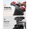 imageJOYROOM Motorcycle Phone Mount Fastest Visualize Lock150mph Wind AntiShake Bike Phone Holder with Easy Install Handlebar Clamp fits for Bicycle Scooter ATVUTV Fit for iPhone ampamp All PhonesRed