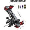 imageJOYROOM Motorcycle Phone Mount Fastest Visualize Lock150mph Wind AntiShake Bike Phone Holder with Easy Install Handlebar Clamp fits for Bicycle Scooter ATVUTV Fit for iPhone ampamp All PhonesRed