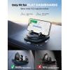 imageJOYROOM Phone Mount for Car Adjustable Spring Design Dashboard Cell Phone Holder Car 360 Rotatable Car Phone Holder Mount with Nonslip Silicone Compatible with iPhone Samsung Other SmartphoneBlack