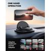 imageJOYROOM Phone Mount for Car Adjustable Spring Design Dashboard Cell Phone Holder Car 360 Rotatable Car Phone Holder Mount with Nonslip Silicone Compatible with iPhone Samsung Other SmartphoneBlack