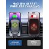 imageWireless Car Charger 15W Qi Fast Charging Auto Clamping Car Charger Phone Holder Mount JOYROOM Cell Phone Holder Car Mount for iPhone 16 15 14 13 Pro Max Xs Galaxy S24 Ultra LG Google