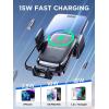 imageWireless Car Charger 15W Qi Fast Charging Auto Clamping Car Charger Phone Holder Mount JOYROOM Cell Phone Holder Car Mount for iPhone 16 15 14 13 Pro Max Xs Galaxy S24 Ultra LG Google