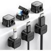 image12 Pack Magnetic Cable Management Clips Phone Electric Charging Cord Holder Desktop Cord Organizer Adhesive Cable Organizer Keeper for Home Kitchen Office Desk Outdoor Wall Car Bedroom NightstandBlack