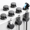 image9 Pack Cable Management Cord Holder Organizer JOYROOM Magnetic Cable Clips Adhesive Wire Keeper Under Desk Cord Hider for Bedside Nightstand Table Desktop USB Wall Car Office Workspace AccessoriesBlack