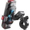 imageJOYROOM Aluminum Alloy Motorcycle Phone Mount with Vibration Dampener Motorcycle Phone Holder for Motorcycle Harley Bike Bicycle Scooter ATVUTV Compatible with iPhone Samsung All Cell PhonesRed