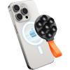 imageJOYROOM Magnetic Suction Phone Case Mount with Silicone Loop Silicone Suction Cup Phone Grip Holder Stand for iPhone 16 Pro Max HandsFree for Selfies and Tiktok Videos Creator and Sharer Hot PinkBlack Orange