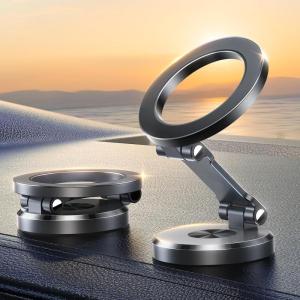 imageJOYROOM Fits iPhone 1616 Pro Max MagSafe Car Mount All Metal ampamp 360 Adjustment Magnetic Phone Holder for Car with N55 Strong Magnets Car Mount for iPhone 16 15 14 13 12 ampamp MagSafe Case ampamp All PhoneSpace Gray