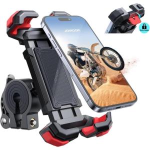imageJOYROOM Motorcycle Phone Mount Bike Phone Holder for HandlebarUltraStable ampamp 1s Security Lock Bicycle Phone Mount Cell Phone Clamp for Scooter ATVUTV Fit for iPhone ampamp All Phones 477quot
