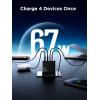 imageJOYROOM 67W USB C Charger Block 4Port Foldable GaN Wall Fast Charger Adapter Compact for iPhone 16514 Pro Max MacBook ProAir iPad ProAir Galaxy Dell XPS Pixel 7 Google Pixelbook