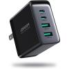 imageJOYROOM 67W USB C Charger Block 4Port Foldable GaN Wall Fast Charger Adapter Compact for iPhone 16514 Pro Max MacBook ProAir iPad ProAir Galaxy Dell XPS Pixel 7 Google Pixelbook