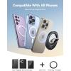 image2025 Upgrade JOYROOM 2 in 1 MagSafe Phone Ring Grip with Soft Thick Silicone DualRing Sability Magnets Max Magnetic Ring Holder Stand Kickstand 360 Rotate for iPhone 16 15 Pro Samsung etcBlack