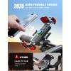 imageJOYROOM Motorcycle Phone Mount 2025 Upgrade Bike Phone Holder Mount Metal Tie Rod1s Auto Lock 150mph Wind AntiShake Bicycle EBike Scooter Accessories for iPhone 1615 Pro 477quot Cell PhoneRed