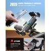 imageJOYROOM Motorcycle Phone Mount 2025 Upgrade Bike Phone Holder Mount Metal Tie Rod1s Auto Lock 150mph Wind AntiShake Bicycle EBike Scooter Accessories for iPhone 1615 Pro 477quot Cell PhoneBlack