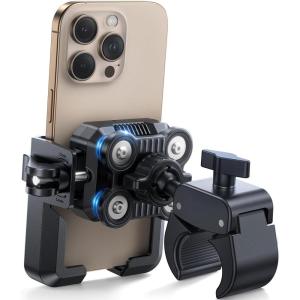 imageJOYROOM Motorcycle Phone Mount Holder  Dual Vibration DampenerNot Block Camera Bike Phone Mount Handlebar Motorcycle Bike Accessories for iPhone Samsung 477 Phones