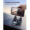 imageJOYROOM Car Phone Holder with 360 Adjustable ampamp Avoid Sun Glare Antislip Spring Snap Design Dashboard Cell Phone Holder Phone Holders for Your Car Compatible with Pop Grip Smartphones GPS DevicesDark Silver Blue