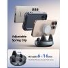 imageJOYROOM Car Phone Holder with 360 Adjustable ampamp Avoid Sun Glare Antislip Spring Snap Design Dashboard Cell Phone Holder Phone Holders for Your Car Compatible with Pop Grip Smartphones GPS DevicesDark Silver Blue