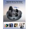imageJOYROOM Car Phone Holder with 360 Adjustable ampamp Avoid Sun Glare Antislip Spring Snap Design Dashboard Cell Phone Holder Phone Holders for Your Car Compatible with Pop Grip Smartphones GPS DevicesDark Silver Blue