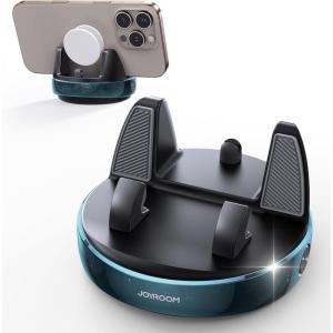 imageJOYROOM Car Phone Holder with 360 Adjustable ampamp Avoid Sun Glare Antislip Spring Snap Design Dashboard Cell Phone Holder Phone Holders for Your Car Compatible with Pop Grip Smartphones GPS DevicesBlue