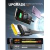 image2025 UltraCompact Retractable Car Charger USB C 84W Car Accessories Adapter for iPhone 16 Fast Charging Car Travel Essentials Gifts for Women Men Car Phone Charger for iPhone 16e 15 Pro Max BlueBlack
