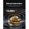 image2025 UltraCompact Retractable Car Charger USB C 84W Car Accessories Adapter for iPhone 16 Fast Charging Car Travel Essentials Gifts for Women Men Car Phone Charger for iPhone 16e 15 Pro Max BlueBlack