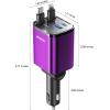image2025 UltraCompact Retractable Car Charger USB C 84W Car Accessories Adapter for iPhone 16 Fast Charging Car Travel Essentials Gifts for Women Men Car Phone Charger for iPhone 16e 15 Pro Max BluePurple
