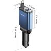 imageCar Charger USB C Fast Charging Retractable for iPhone 16 15 Pro Compact 75 Less Space 57W Fast Type C Car Charger Car Accessories Adapter for iPhone 16 15 Pro Max Samsung Galaxy S2524 AndroidBlue